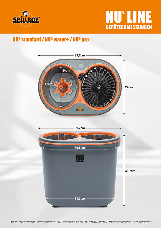 NU®-Geräteabmessungen